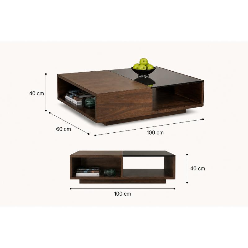 Coffee Table, 100 cm, Brown - KM-EG18-121