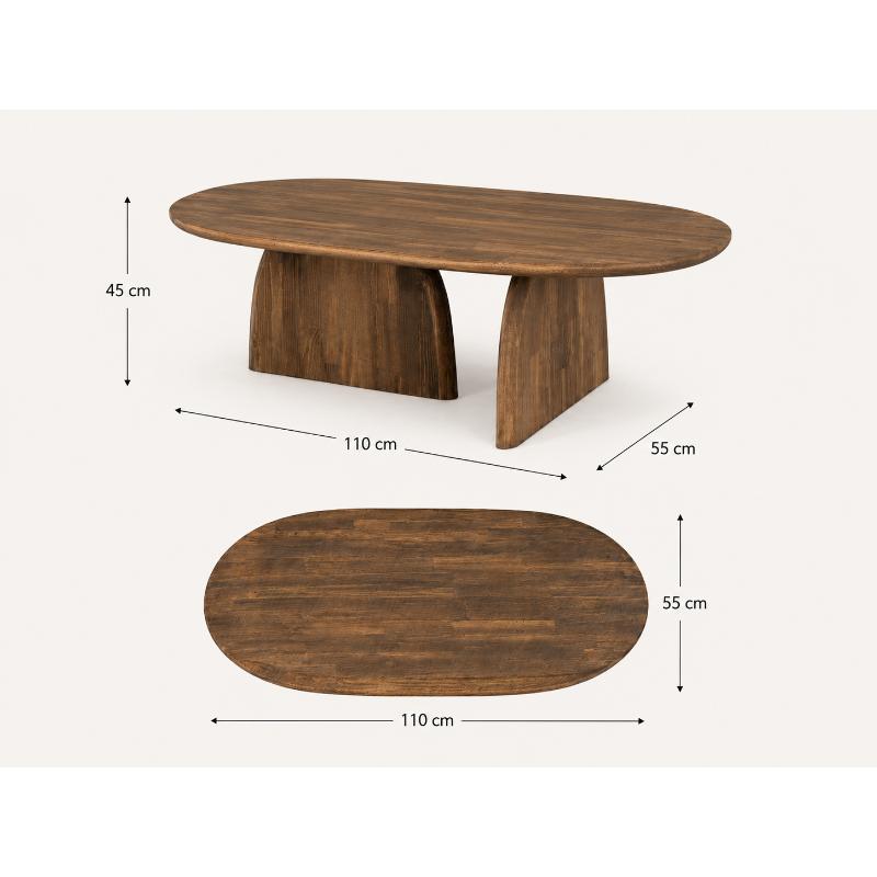 Coffee Table, 110 cm, Brown - KM-EG136-46