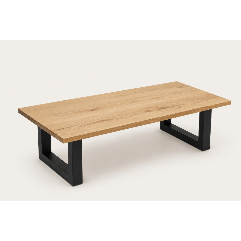 Coffee table, 100 cm, Black/Beige - KM-EG157-20