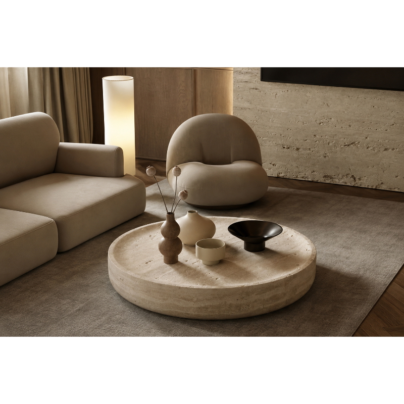 Coffee Table, 90 cm, Off White - KM-EG148-61