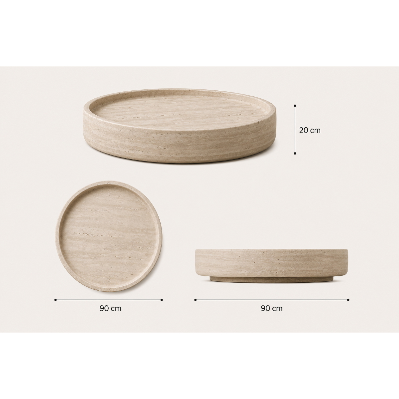 Coffee Table, 90 cm, Off White - KM-EG148-61