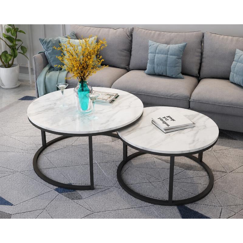 Coffee Tables Set, 2 Pcs, Black - KM-EG8-91