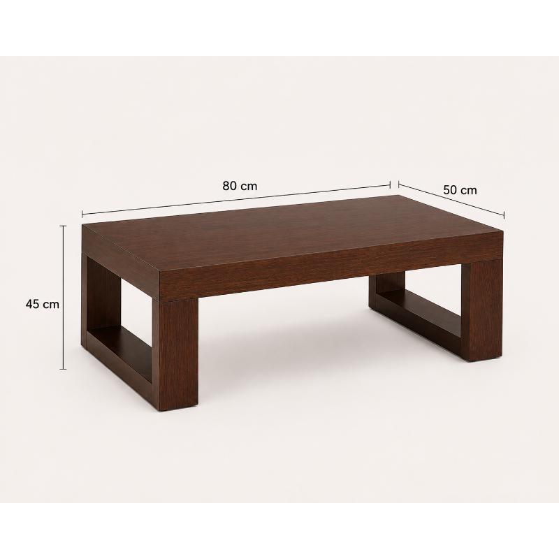 Beech wood Coffee Table, 80×50×45 cm- Brown