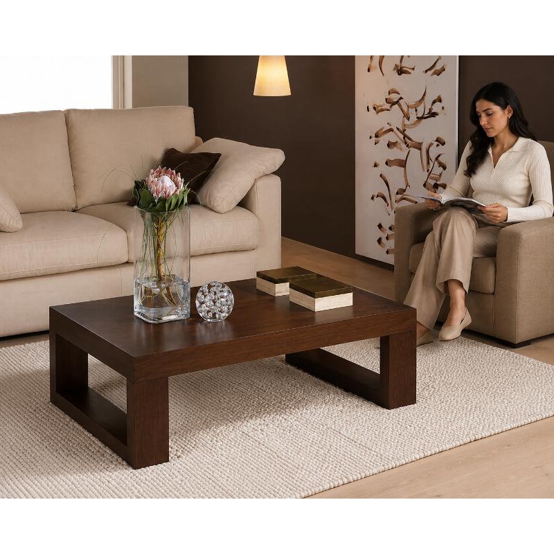 Beech wood Coffee Table, 80×50×45 cm- Brown