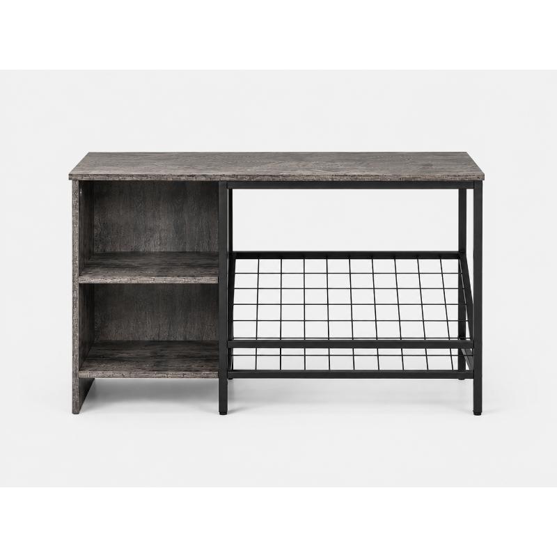 Shoe Cabinet, 100 cm, Grey/Black - KM-EG179-125