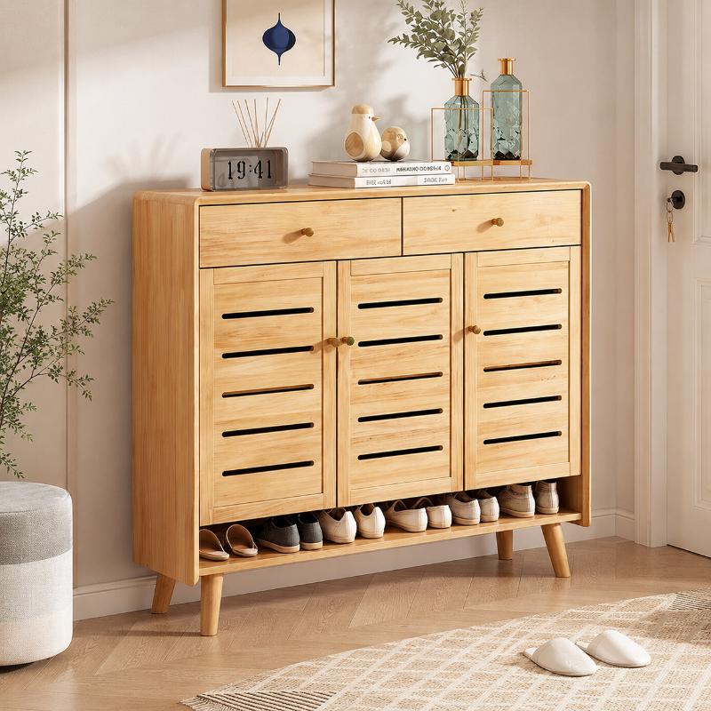 Shoe cabinet, 110 cm, Wood - KM-EG147-38