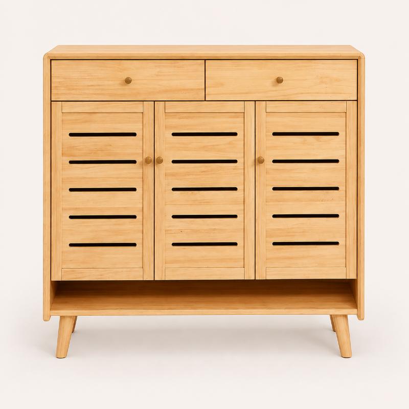 Shoe cabinet, 110 cm, Wood - KM-EG147-38