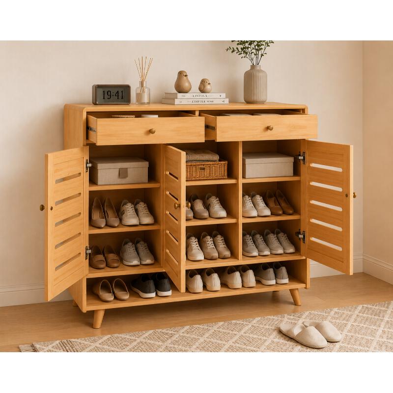 Shoe cabinet, 110 cm, Wood - KM-EG147-38