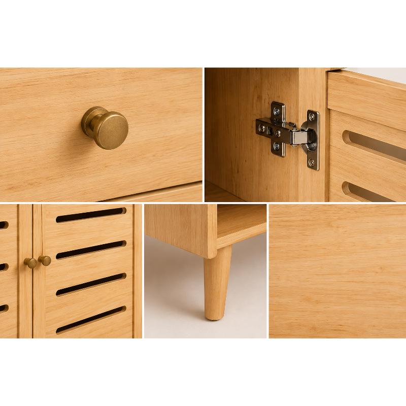 Shoe cabinet, 110 cm, Wood - KM-EG147-38