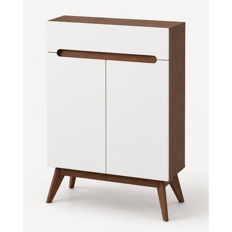 Shoe cabinet, 80 cm, Brown/White - KM-EG147-37