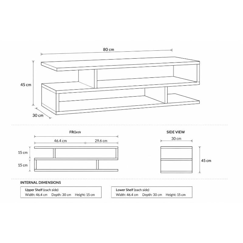 TV Unit, 80 cm, Multiple Colors - KM-EG47-54