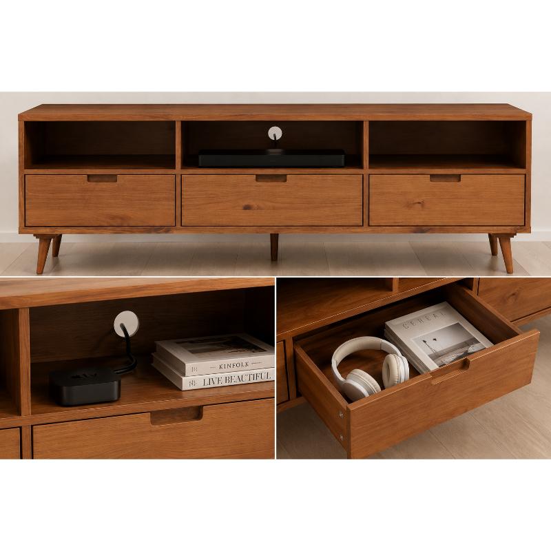 TV Table, 160 cm, Dark Wood - KM-EG147-01