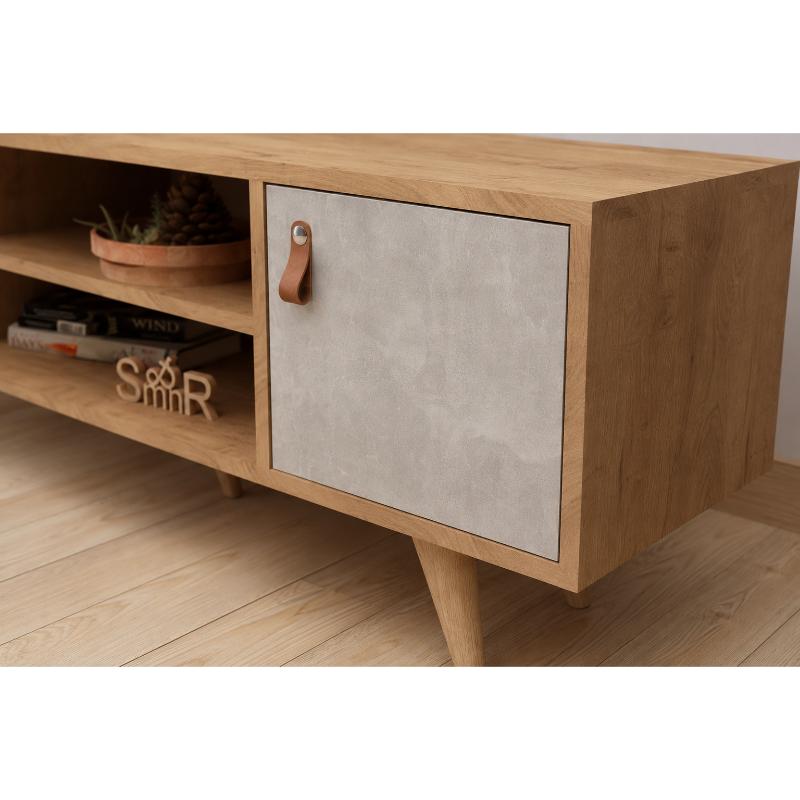 Tv Unit, 160cm, Beige/Wood - KM-EG28-196