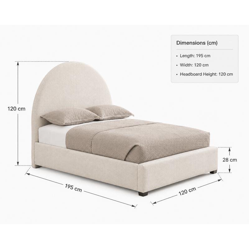 Bed, Multiple Sizes, Off White - KM-EG35-81