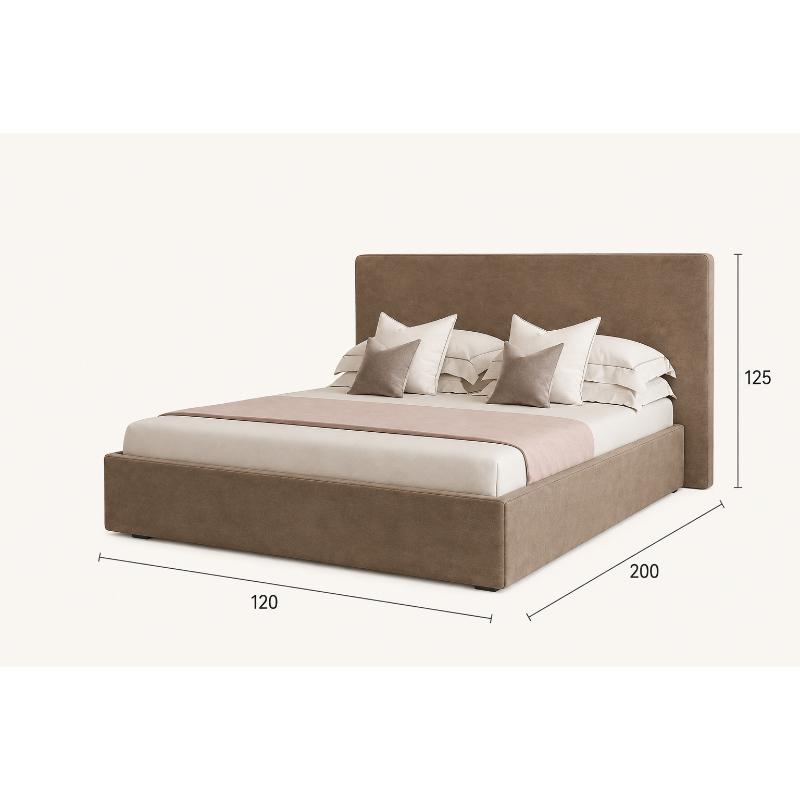 Bed, Multiple Sizes, Light Brown - KM-EG144-12