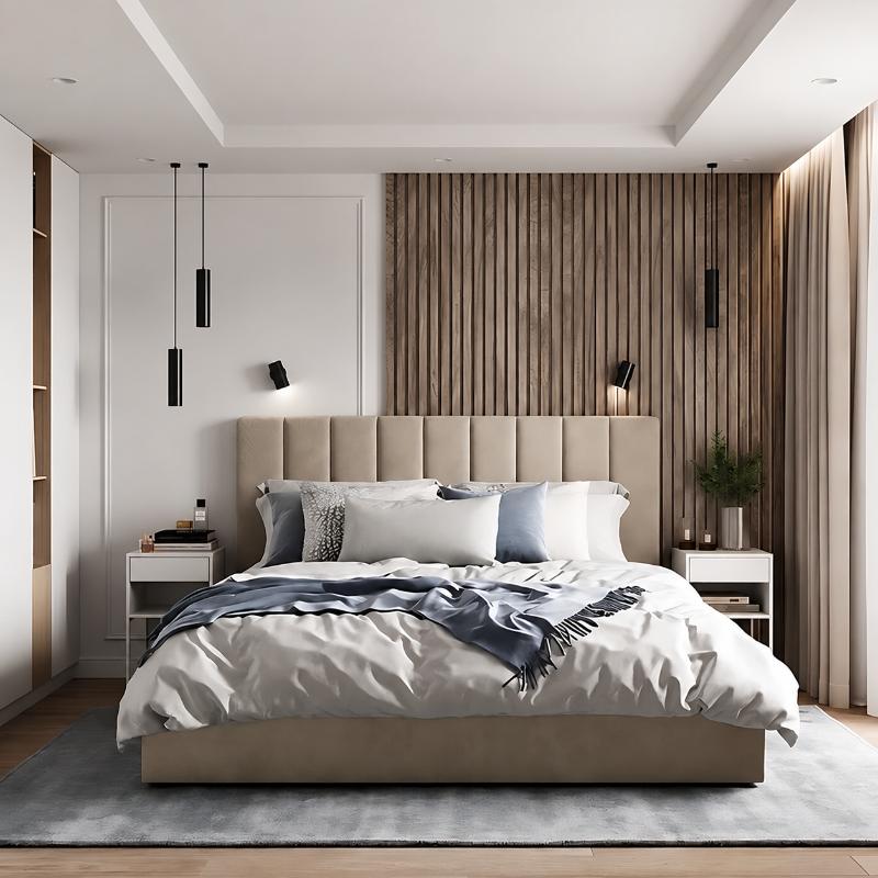 Bed, 160 cm, Beige - KM-EG171-09