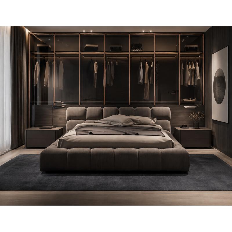 Bed, 160 cm, Dark Beige - KM-EG171-18