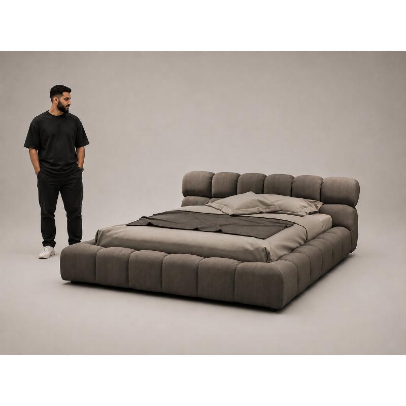 Bed, 160 cm, Dark Beige - KM-EG171-18