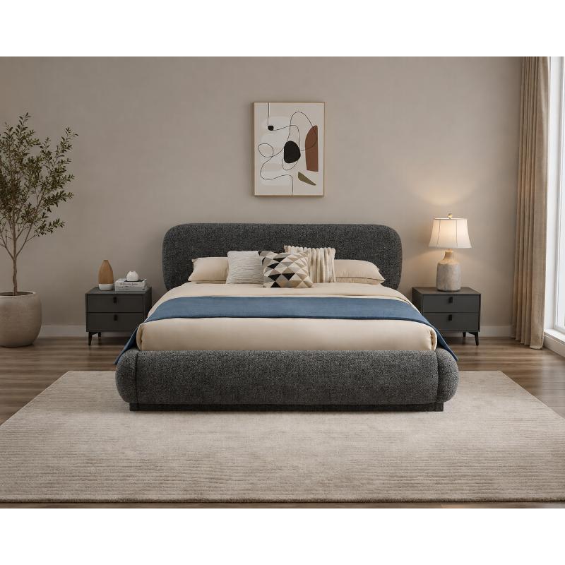 Bed, 160 cm, Dark Grey - KM-EG171-20