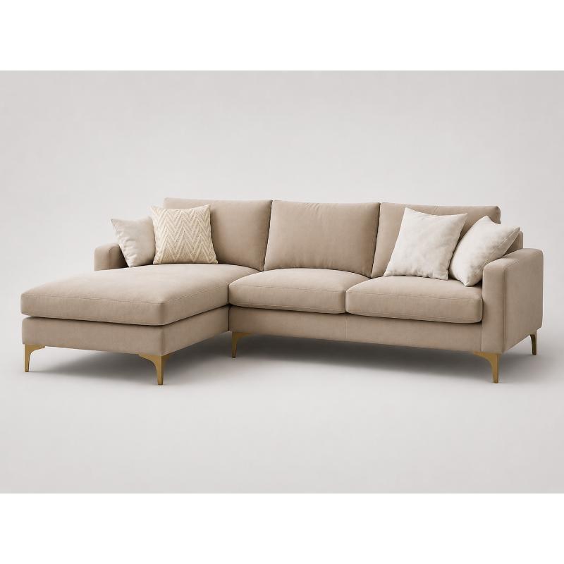 Corner Sofa, 280 cm, Beige - KM-EG152-55