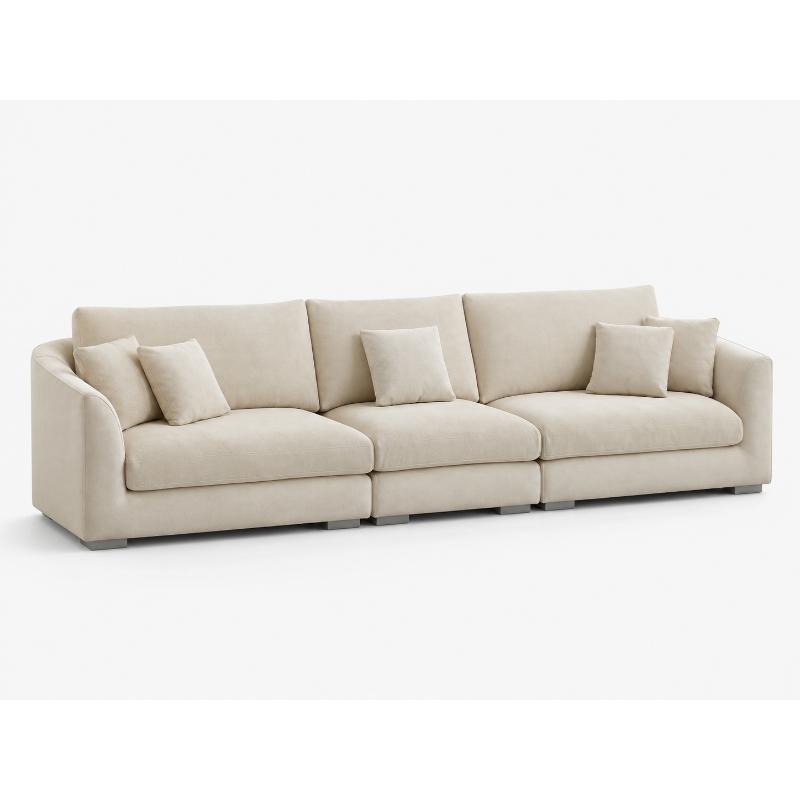 Three Seater Sofa, 250 cm, Off White - KM-EG152-34
