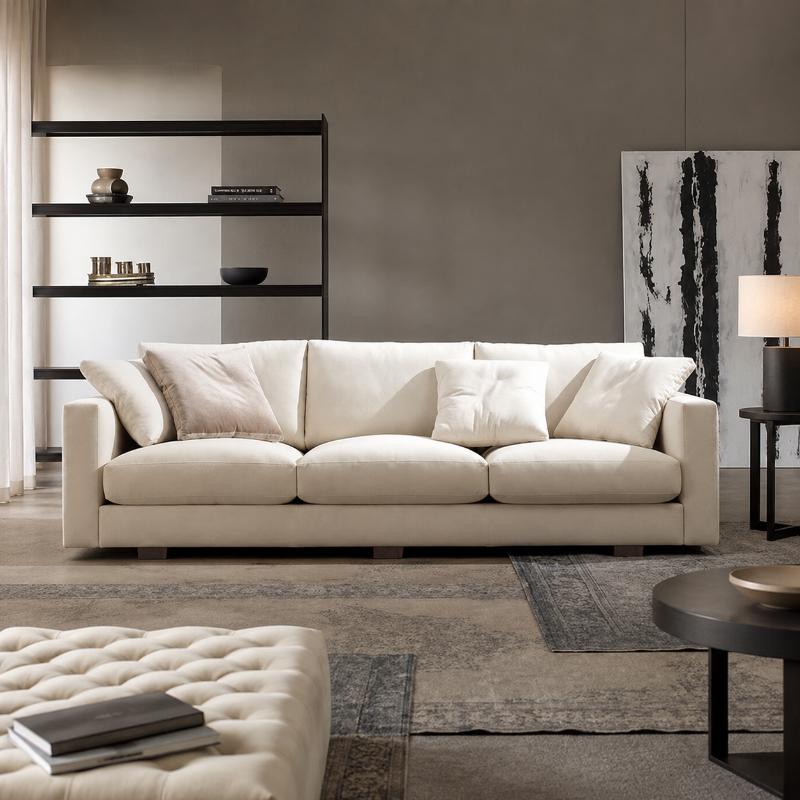 Three Seater Sofa, 220 cm, Off White - KM-EG152-33