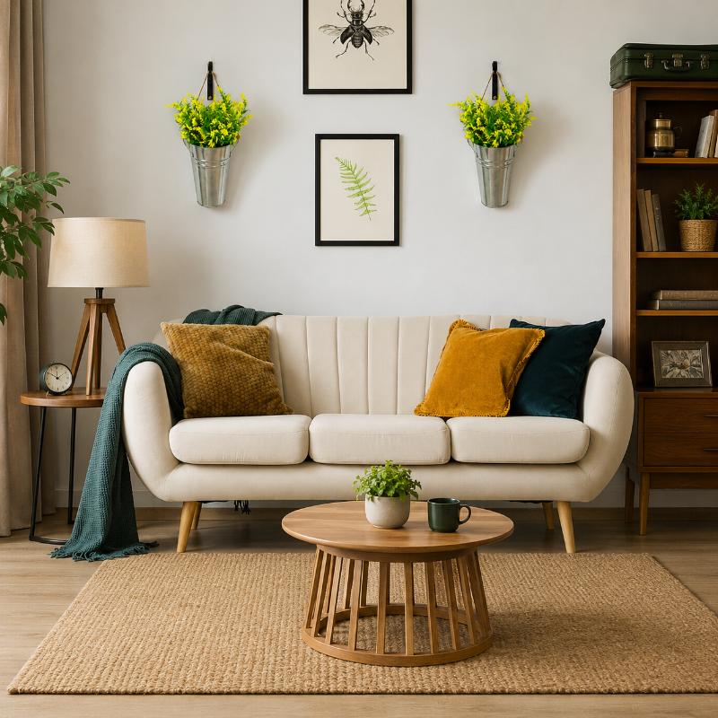 Sofa, 180 cm, Light beige - KM-EG152-30