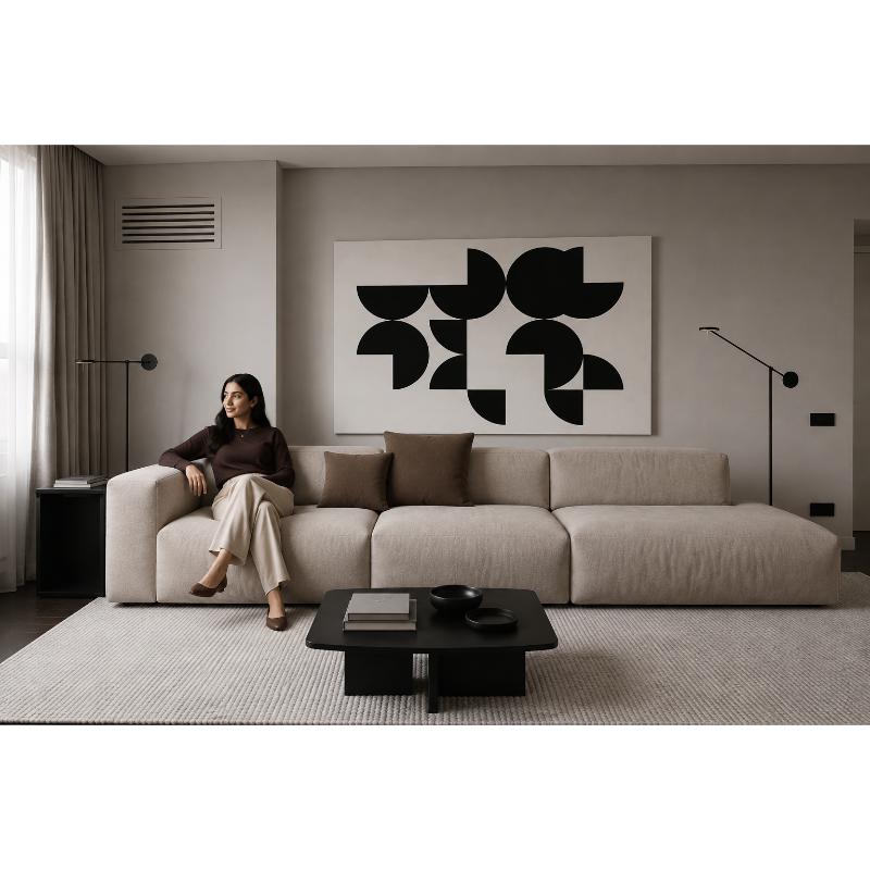 Sofa, 300 cm, Beige - KM-EG152-28