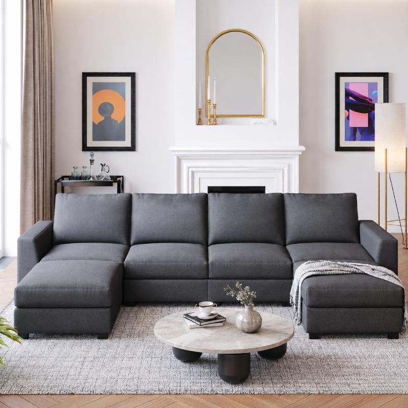 Sofa, 270 cm, Gray - KM-EG152-29