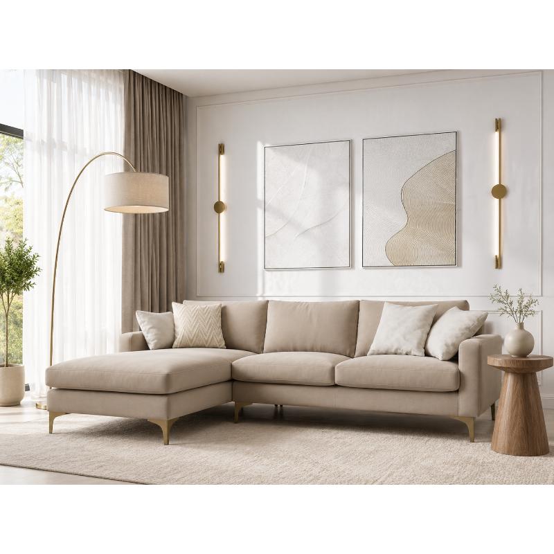 Corner Sofa, Multi sizes, Beige - KM-EG152-55