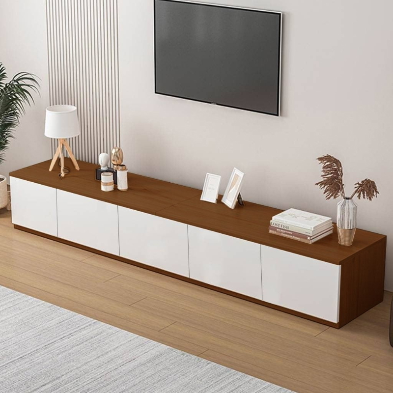 TV Unit , 180 cm, White/Brown - KM-EG80-407