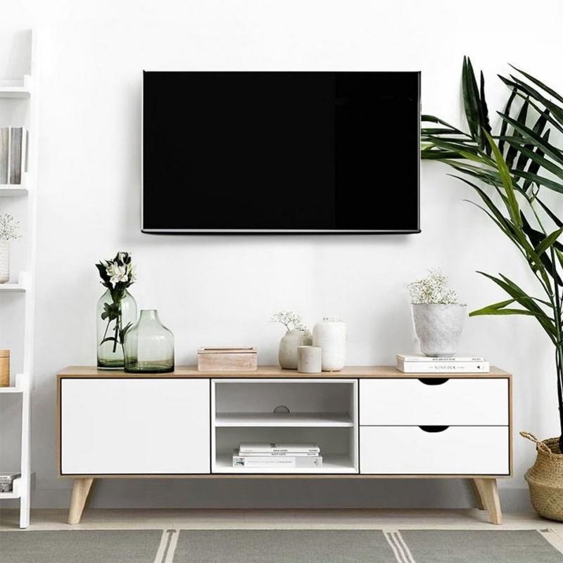TV Unit , 150 cm, White/Beige - KM-EG80-408