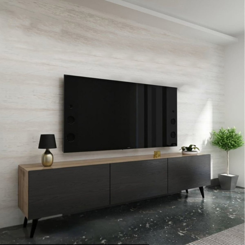 TV Unit , 180 cm, Black/Beige - KM-EG80-412