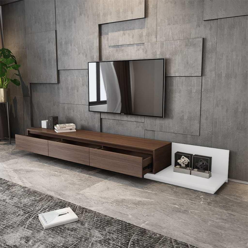 TV Unit , 220 cm, Black/Brown - KM-EG80-423