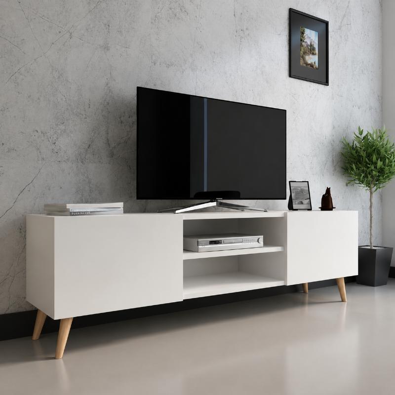 TV Unit , 160 cm, White/Beige - KM-EG80-424