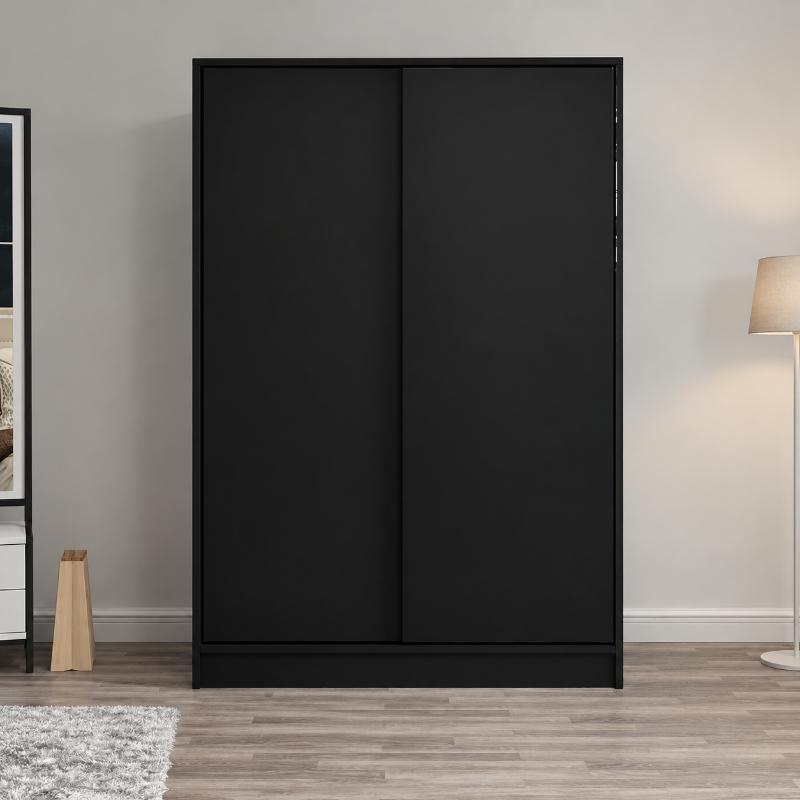 Wardrobe, 120 cm, Black - KM-EG80-435