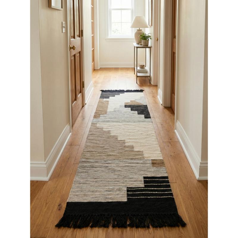 Kilim, wool floor mat, 400 × 100 cm, Multi Color - KM-EG175-574