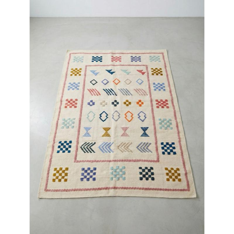 Kilim, wool floor mat, 200 × 150 cm, Multi Color - KM-EG175-563