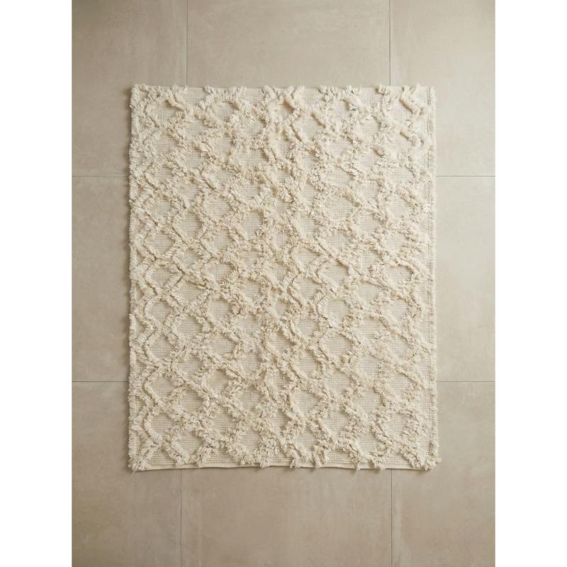 Kilim, wool floor mat, 200 × 150 cm, Off-white - KM-EG175-556