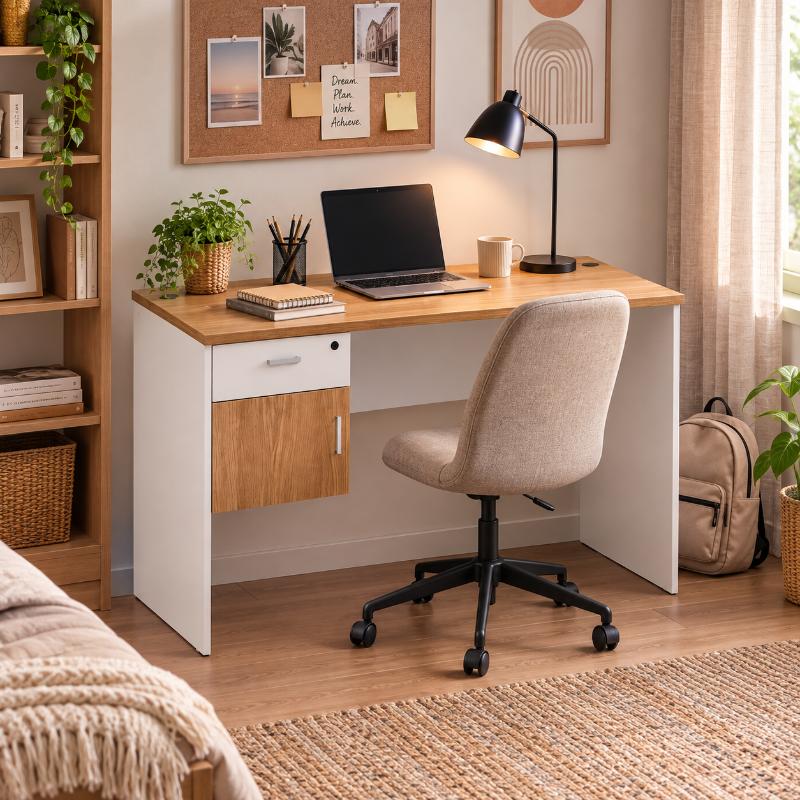 Desk, Multiple Sizes, Wood/White - KM-EG167-129