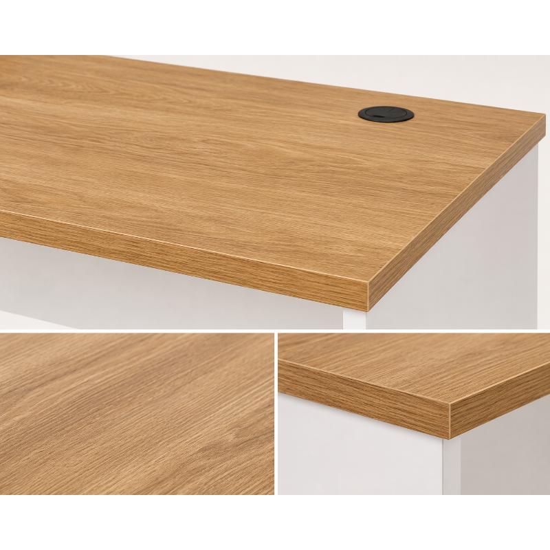 Desk, Multiple Sizes, Wood/White - KM-EG167-129