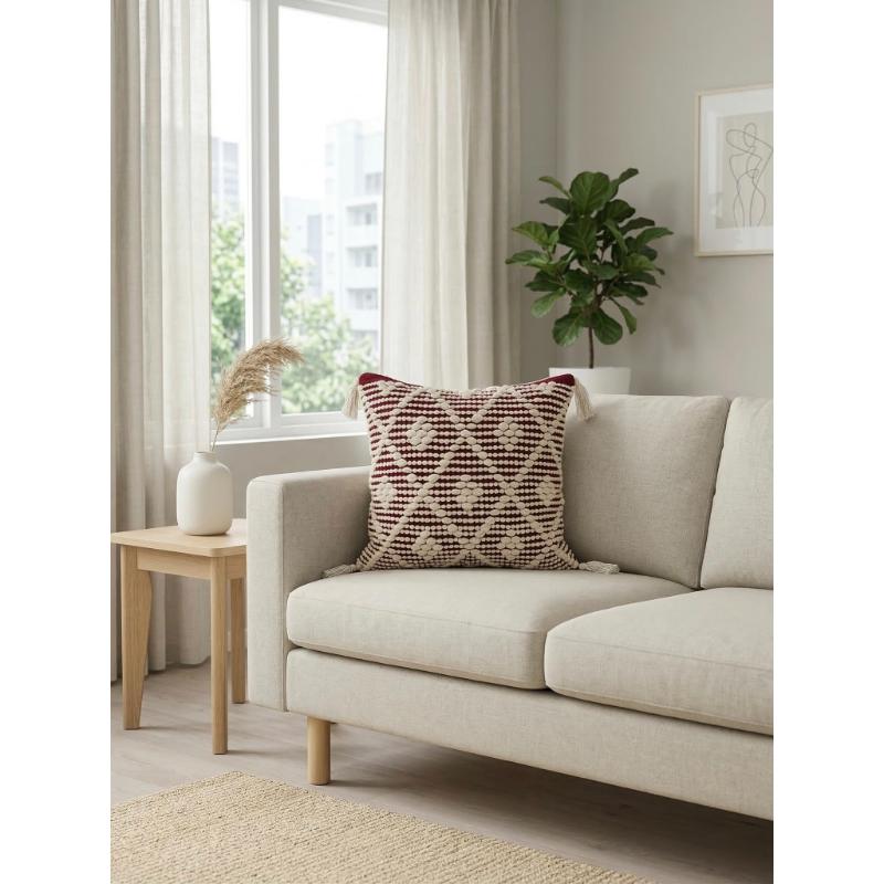 Kilim, 50×50 cm, White/Maroon -KM-EG175-583