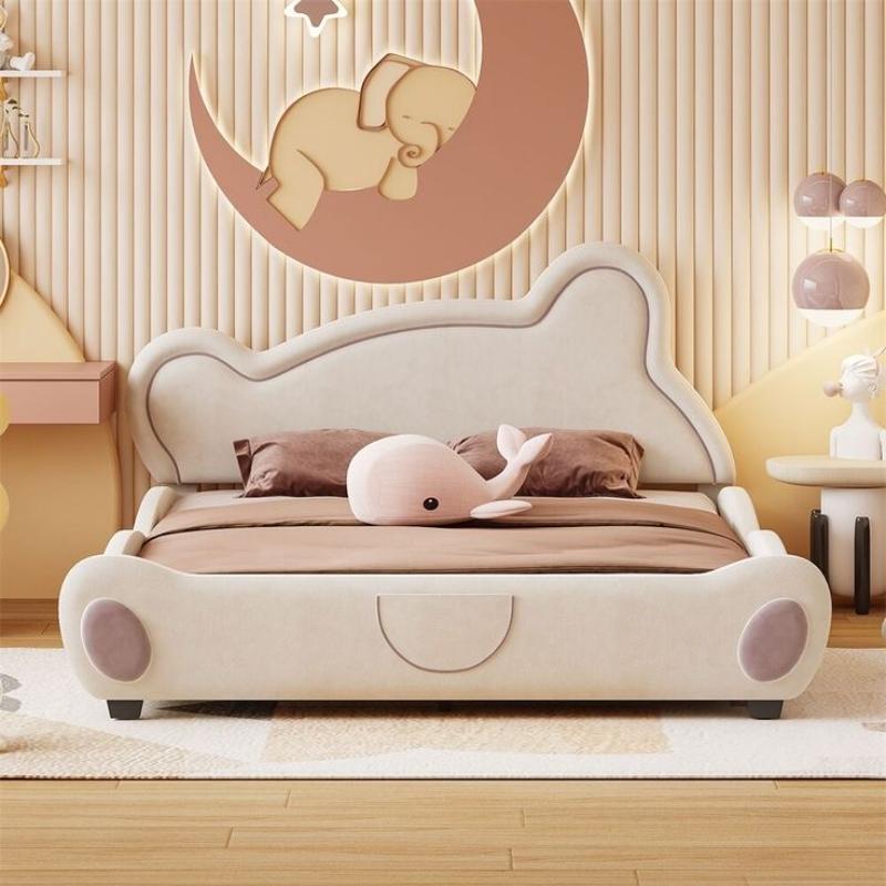 Cloud Kids Bed, 120 cm, Off-white/Cashmere - KM-EG118-77
