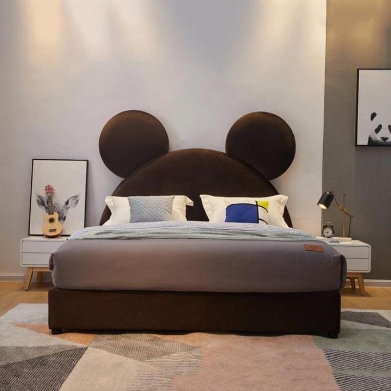 Mickey Kids Bed, 120 cm, Brown - KM-EG118-91
