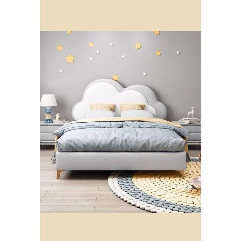 Cloud Kids Bed, 120 cm, Off-white/Grey - KM-EG118-98