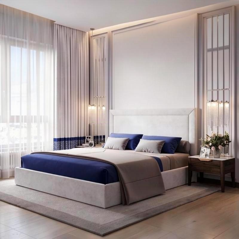 Bed, Multiple sizes, Light Grey - KM-EG111-182