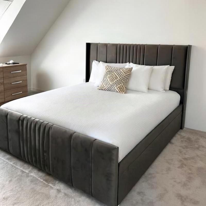 Bed, Multiple sizes, Dark Grey - KM-EG111-193