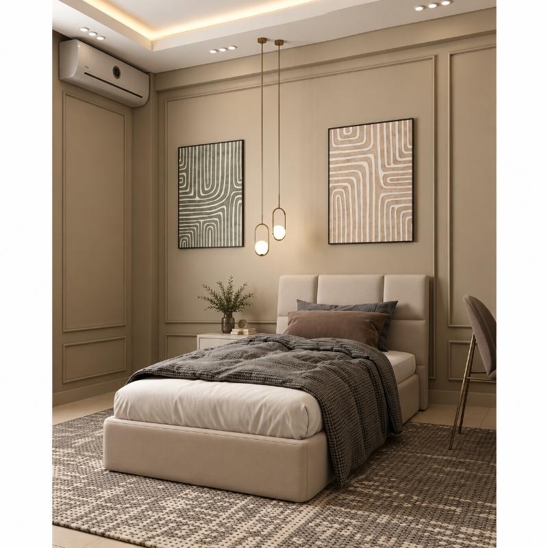 Bed, 120 cm, Beige - KM-EG111-210