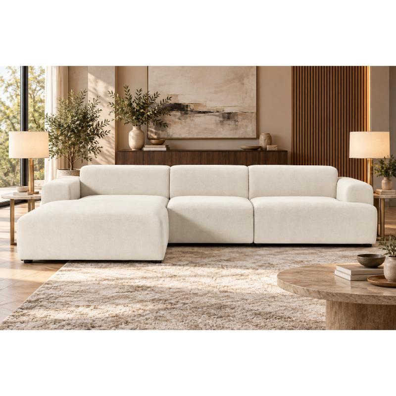 Corner Sofa, 250 cm, Off-white - KM-EG200-10